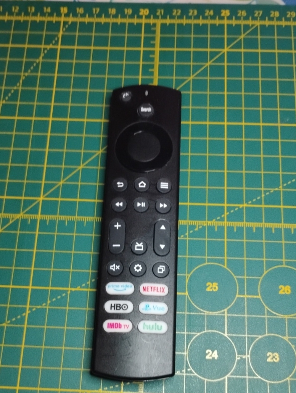 Amazon Black Fire TV Remote with App Shortcut Buttons